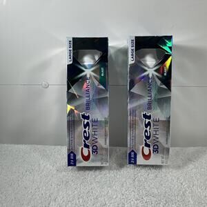 Crest 3D White Brilliance Toothpaste, Blast, Large Size  4.6 OZ (Lot of 2)